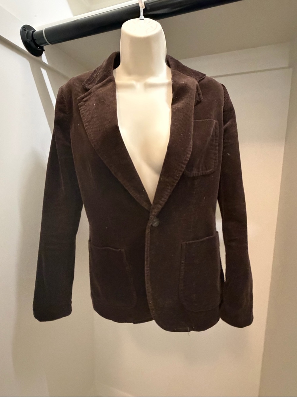 Polo by Ralph Lauren Brown Corduroy Single-Button Blazer
